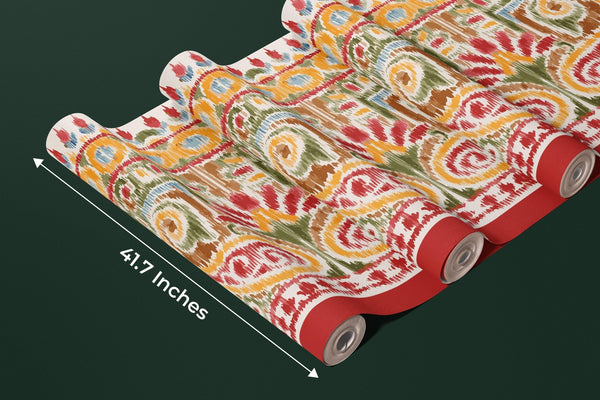Traditional Ikat Wallpaper, Seamless Pattern Mural, Oversized Custom Size Wall Art, Non - Woven, Non - Adhesive, Modern Wall Paper, Removable - Adawall Wallpaper - Registered Trade Accounts Only, Wallpaper Wholesale Account - W77975 - Adawall Wholesale - Wallpaper Wholesaler