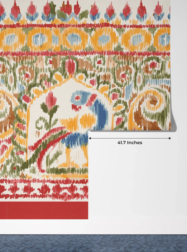 Traditional Ikat Wallpaper, Seamless Pattern Mural, Oversized Custom Size Wall Art, Non - Woven, Non - Adhesive, Modern Wall Paper, Removable - Adawall Wallpaper - Registered Trade Accounts Only, Wallpaper Wholesale Account - W77975 - Adawall Wholesale - Wallpaper Wholesaler