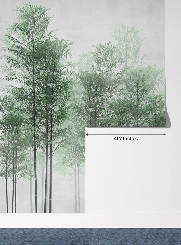 Trees Wallpaper, Foggy Forest Mural, Oversized Custom Size Wall Art, Non - Woven, Non - Adhesive, Modern Wall Paper, Removable - Adawall Wallpaper - Registered Trade Accounts Only, Wallpaper Wholesale Account - W77995 - Adawall Wholesale - Wallpaper Wholesaler