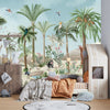 Tropic Animals Wallpaper, Palms and Plants Mural, Oversized Custom Size Wall Art, Non - Woven, Non - Adhesive, Modern Wall Paper, Removable - Adawall Wallpaper - Registered Trade Accounts Only, Wallpaper Wholesale Account - W77898 - Adawall Wholesale - Wallpaper Wholesaler