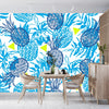 Tropical Design, Blue Wallpaper, Seamless Pattern Mural, Oversized Custom Size Wall Art, Non - Woven, Non - Adhesive, Modern Wall Paper, Removable - Adawall Wallpaper - Registered Trade Accounts Only, Wallpaper Wholesale Account - W77704 - Adawall Wholesale - Wallpaper Wholesaler