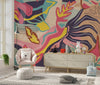 Tropical Floral Wallpaper, Abstract Mural, Oversized Custom Size Wall Art, Non - Woven, Non - Adhesive, Modern Wall Paper, Removable - Adawall Wallpaper - Registered Trade Accounts Only, Wallpaper Wholesale Account - W77593 - Adawall Wholesale - Wallpaper Wholesaler