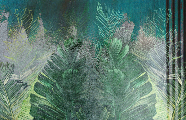 Tropical Leaves Wallpaper, Floral Background Mural, Oversized Custom Size Wall Art, Non - Woven, Non - Adhesive, Modern Wall Paper, Removable - Adawall Wallpaper - Registered Trade Accounts Only, Wallpaper Wholesale Account - W78139 - Adawall Wholesale - Wallpaper Wholesaler