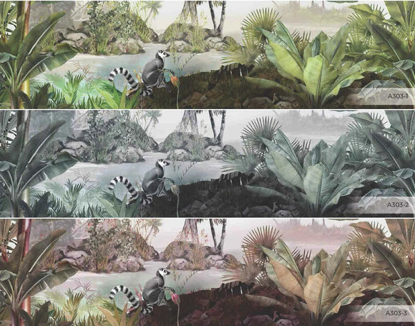 Tropical Nature Scene Wall Mural, Palm Tree, Wallpaper, Custom Size, Non - Woven, Modern Wall Paper, Non - Pasted, Washable, , Removable, Floral - Adawall Wallpaper - Registered Trade Accounts Only, Wallpaper Wholesale Account - A303-3 - Adawall Wholesale - Wallpaper Wholesaler
