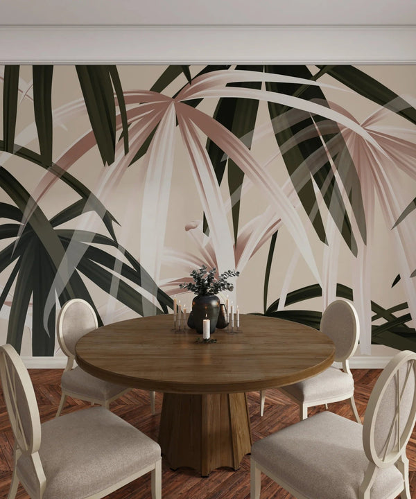 Tropical Plant Wallpaper, Seamless Pattern Mural, Oversized Custom Size Wall Art, Non - Woven, Non - Adhesive, Modern Wall Paper, Removable - Adawall Wallpaper - Registered Trade Accounts Only, Wallpaper Wholesale Account - W77808 - Adawall Wholesale - Wallpaper Wholesaler