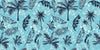 Tropical Plants, Blue Background Wallpaper, Seamless Pattern Mural, Oversized Custom Size Wall Art, Non - Woven, Non - Adhesive, Modern Wall Paper, Removable - Adawall Wallpaper - Registered Trade Accounts Only, Wallpaper Wholesale Account - W77702 - Adawall Wholesale - Wallpaper Wholesaler