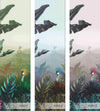 Tropical Theme Wall Mural, Light Green Nature Birds Palm Tree Leaves Wallpaper, Customized Wall Art, Large Store Shop Wall Paper, Jungle, Forest Theme - Adawall Wallpaper - Registered Trade Accounts Only, Wallpaper Wholesale Account - A320-3 - Adawall Wholesale - Wallpaper Wholesaler
