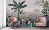 Tropical Theme Wall Mural, Light Green Nature Birds Palm Tree Leaves Wallpaper, Customized Wall Art, Large Store Shop Wall Paper, Jungle, Forest Theme - Adawall Wallpaper - Registered Trade Accounts Only, Wallpaper Wholesale Account - A320-3 - Adawall Wholesale - Wallpaper Wholesaler