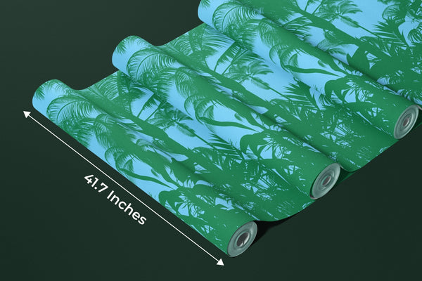 Tropical Trees Wallpaper, Landscape Mural, Oversized Custom Size Wall Art, Non - Woven, Non - Adhesive, Modern Wall Paper, Removable - Adawall Wallpaper - Registered Trade Accounts Only, Wallpaper Wholesale Account - W78152 - Adawall Wholesale - Wallpaper Wholesaler