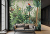 Tropical Wall Mural, Nature Palm Tree Red Parrot Wallpaper, Jungle Forest Theme, Non - Woven, Non - Adhesive, Removable, Exotic Wall Print Art, Interior Decor - Adawall Wallpaper - Registered Trade Accounts Only, Wallpaper Wholesale Account - A315-2 - Adawall Wholesale - Wallpaper Wholesaler