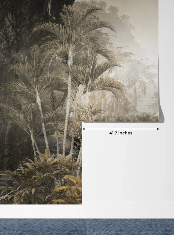 Tropical Wallpaper, Foggy Forest Mural, Oversized Custom Size Wall Art, Non - Woven, Non - Adhesive, Modern Wall Paper, Removable - Adawall Wallpaper - Registered Trade Accounts Only, Wallpaper Wholesale Account - W77987 - Adawall Wholesale - Wallpaper Wholesaler