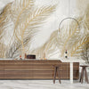 Tropical Wallpaper, Gold Leaves Mural, Oversized Custom Size Wall Art, Non - Woven, Non - Adhesive, Modern Wall Paper, Removable - Adawall Wallpaper - Registered Trade Accounts Only, Wallpaper Wholesale Account - W78146 - Adawall Wholesale - Wallpaper Wholesaler