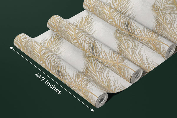 Tropical Wallpaper, Gold Leaves Mural, Oversized Custom Size Wall Art, Non - Woven, Non - Adhesive, Modern Wall Paper, Removable - Adawall Wallpaper - Registered Trade Accounts Only, Wallpaper Wholesale Account - W78146 - Adawall Wholesale - Wallpaper Wholesaler