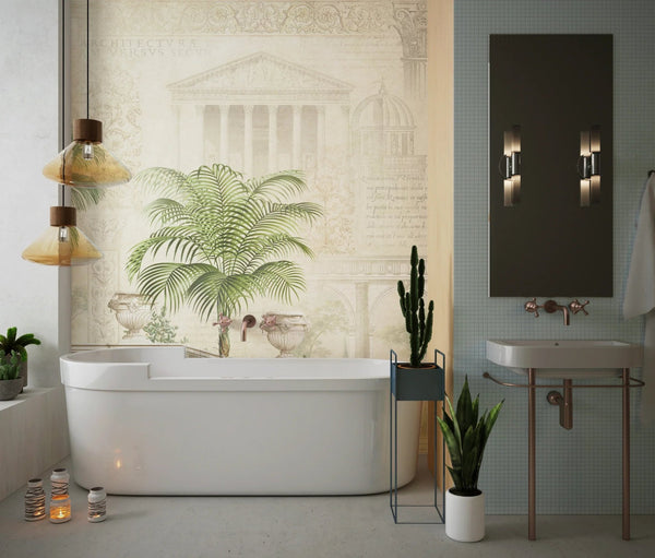 Tropics Wallpaper, Architecture Mural, Oversized Custom Size Wall Art, Non - Woven, Non - Adhesive, Modern Wall Paper, Removable - Adawall Wallpaper - Registered Trade Accounts Only, Wallpaper Wholesale Account - W77993 - Adawall Wholesale - Wallpaper Wholesaler