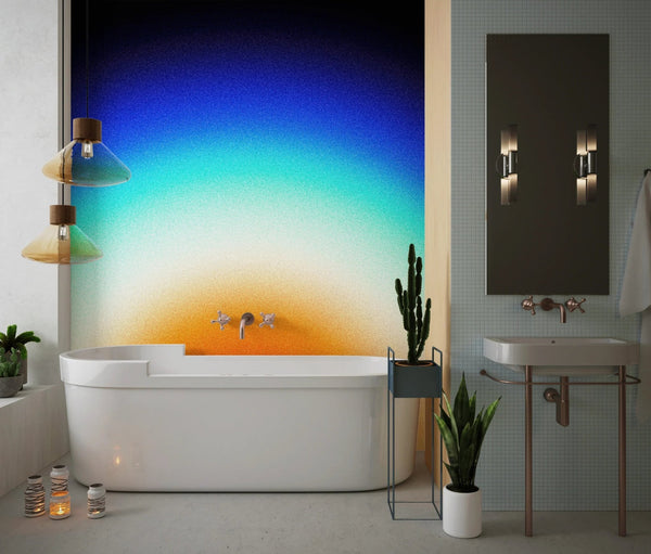 Vibrant Colors Wallpaper, Circle Ring Mural, Oversized Custom Size Wall Art, Non - Woven, Non - Adhesive, Modern Wall Paper, Removable - Adawall Wallpaper - Registered Trade Accounts Only, Wallpaper Wholesale Account - W77648 - Adawall Wholesale - Wallpaper Wholesaler