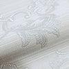 Victorian Damask Striped Wallpaper, White, Gray Rich Textured Embossed Wall Paper, Extra Wide 114 sq ft Roll, Modern Wall Covering, Sturdy, Washable - Adawall Wallpaper - Registered Trade Accounts Only, Wallpaper Wholesale Account - 1305-1 - Adawall Wholesale - Wallpaper Wholesaler