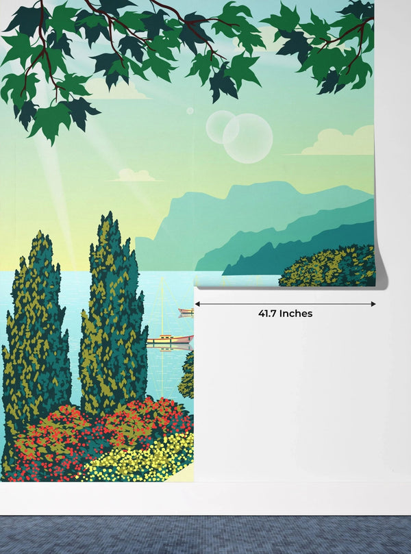 Village Square Wallpaper, Traditional House Mural, Oversized Custom Size Wall Art, Non - Woven, Non - Adhesive, Modern Wall Paper, Removable - Adawall Wallpaper - Registered Trade Accounts Only, Wallpaper Wholesale Account - W77768 - Adawall Wholesale - Wallpaper Wholesaler