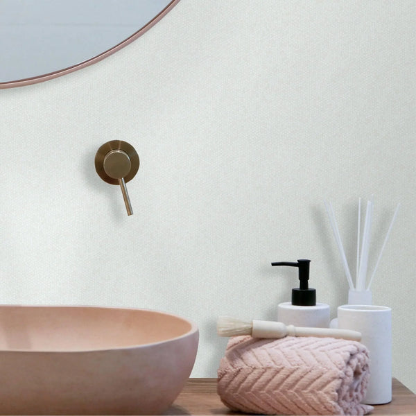 Vinyl Pure White Embossed Wallpaper, Home Wall Decor, Aesthetic Wallpaper, Textured Wallcovering Non-Adhesive- 41.7”W X 393”H - Walloro High End Wallcoverings & More