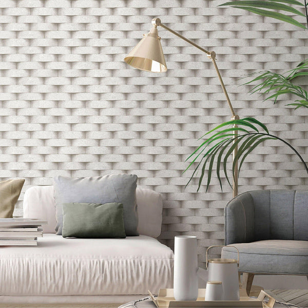 Wall Brick Embossed Cubic Geometric Wallpaper, Home Wall Decor, Aesthetic Wallpaper, Textured Wallcovering Non - Adhesive and Non - Peel - Adawall Wallpaper - Registered Trade Accounts Only, Wallpaper Wholesale Account - 7814-1 - Adawall Wholesale - Wallpaper Wholesaler
