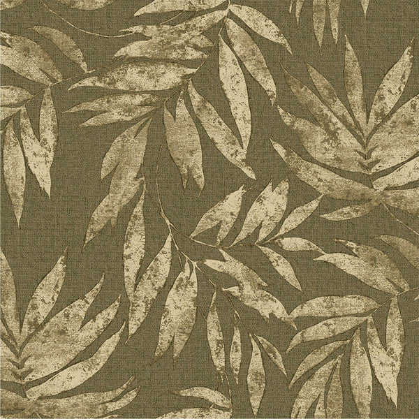 Washed Green Leaf Wallpaper, Textured Faded Tree Leaves Wallcovering, Non-Pasted - Walloro High End Wallcoverings & More