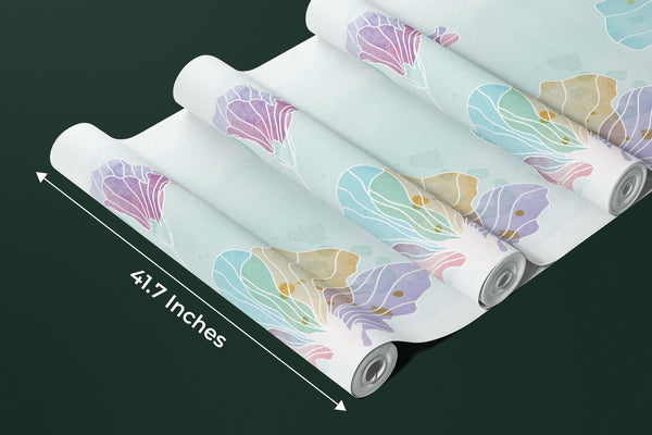 Watercolor Art Wallpaper, Colorful Flowers Mural, Oversized Custom Size Wall Art, Non - Woven, Non - Adhesive, Modern Wall Paper, Removable - Adawall Wallpaper - Registered Trade Accounts Only, Wallpaper Wholesale Account - W77936 - Adawall Wholesale - Wallpaper Wholesaler