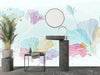 Watercolor Art Wallpaper, Colorful Flowers Mural, Oversized Custom Size Wall Art, Non - Woven, Non - Adhesive, Modern Wall Paper, Removable - Adawall Wallpaper - Registered Trade Accounts Only, Wallpaper Wholesale Account - W77936 - Adawall Wholesale - Wallpaper Wholesaler