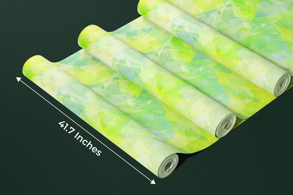 Watercolor Art Wallpaper, Green Foliage Mural, Oversized Custom Size Wall Art, Non - Woven, Non - Adhesive, Modern Wall Paper, Removable - Adawall Wallpaper - Registered Trade Accounts Only, Wallpaper Wholesale Account - W77935 - Adawall Wholesale - Wallpaper Wholesaler