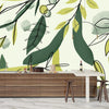 Watercolor Art Wallpaper, Green Leaves Mural, Oversized Custom Size Wall Art, Non - Woven, Non - Adhesive, Modern Wall Paper, Removable - Adawall Wallpaper - Registered Trade Accounts Only, Wallpaper Wholesale Account - W77934 - Adawall Wholesale - Wallpaper Wholesaler