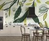 Watercolor Art Wallpaper, Green Leaves Mural, Oversized Custom Size Wall Art, Non - Woven, Non - Adhesive, Modern Wall Paper, Removable - Adawall Wallpaper - Registered Trade Accounts Only, Wallpaper Wholesale Account - W77934 - Adawall Wholesale - Wallpaper Wholesaler