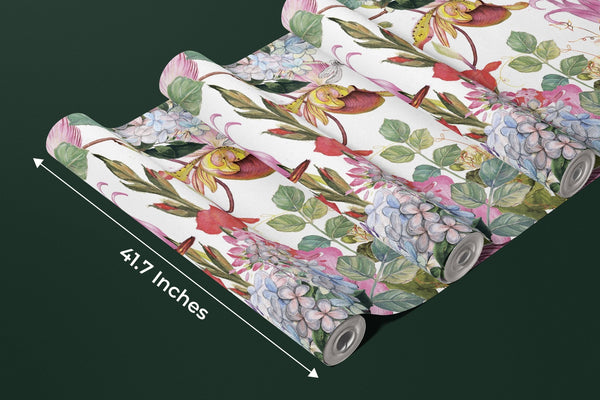Watercolor Floral Wallpaper, Spring Garden Mural, Oversized Custom Size Wall Art, Non - Woven, Non - Adhesive, Modern Wall Paper, Removable - Adawall Wallpaper - Registered Trade Accounts Only, Wallpaper Wholesale Account - W77955 - Adawall Wholesale - Wallpaper Wholesaler