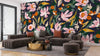 Watercolor Pink Wildflowers Wallpaper, Seamless Pattern Mural, Oversized Custom Size Wall Art, Non - Woven, Non - Adhesive, Modern Wall Paper, Removable - Adawall Wallpaper - Registered Trade Accounts Only, Wallpaper Wholesale Account - W78080 - Adawall Wholesale - Wallpaper Wholesaler