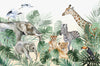 Watercolor Safari Wallpaper, Animals Mural, Oversized Custom Size Wall Art, Non - Woven, Non - Adhesive, Modern Wall Paper, Removable - Adawall Wallpaper - Registered Trade Accounts Only, Wallpaper Wholesale Account - W78091 - Adawall Wholesale - Wallpaper Wholesaler
