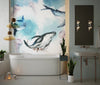 Watercolor Whales Wallpaper, Sea Life Mural, Oversized Custom Size Wall Art, Non - Woven, Non - Adhesive, Modern Wall Paper, Removable - Adawall Wallpaper - Registered Trade Accounts Only, Wallpaper Wholesale Account - W78094 - Adawall Wholesale - Wallpaper Wholesaler