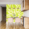 Wavy Retro Abstract Wallpaper, Green Mural, Oversized Custom Size Wall Art, Non - Woven, Non - Adhesive, Modern Wall Paper, Removable - Adawall Wallpaper - Registered Trade Accounts Only, Wallpaper Wholesale Account - W77622 - Adawall Wholesale - Wallpaper Wholesaler
