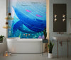 Whale and Fishes Wallpaper, Underwater Scene Mural, Oversized Custom Size Wall Art, Non - Woven, Non - Adhesive, Modern Wall Paper, Removable - Adawall Wallpaper - Registered Trade Accounts Only, Wallpaper Wholesale Account - W78130 - Adawall Wholesale - Wallpaper Wholesaler
