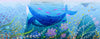 Whale and Fishes Wallpaper, Underwater Scene Mural, Oversized Custom Size Wall Art, Non - Woven, Non - Adhesive, Modern Wall Paper, Removable - Adawall Wallpaper - Registered Trade Accounts Only, Wallpaper Wholesale Account - W78130 - Adawall Wholesale - Wallpaper Wholesaler
