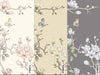 White Chinoiserie Floral Wall Mural, Birds Tree Flowers Wallpaper, Custom Size Wall Covering, Non - Woven, Non - Adhesive, Removable, Washable - Adawall Wallpaper - Registered Trade Accounts Only, Wallpaper Wholesale Account - FJ304-1 - Adawall Wholesale - Wallpaper Wholesaler