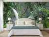 White Chinoiserie Peacock Floral Tropical Custom Wallpaper, Birds Wall Mural, Non - woven Non - Adhesive Wall Paper, Luxury, Large, Removable, Washable Wall Art - Adawall Wallpaper - Registered Trade Accounts Only, Wallpaper Wholesale Account - A301-1 - Adawall Wholesale - Wallpaper Wholesaler