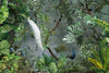 White Chinoiserie Peacock Floral Tropical Custom Wallpaper, Birds Wall Mural, Non - woven Non - Adhesive Wall Paper, Luxury, Large, Removable, Washable Wall Art - Adawall Wallpaper - Registered Trade Accounts Only, Wallpaper Wholesale Account - A301-1 - Adawall Wholesale - Wallpaper Wholesaler