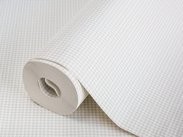 White Classic Houndstooth Wallpaper, Textured Non - Adhesive Wallcovering - Adawall Wallpaper - Registered Trade Accounts Only, Wallpaper Wholesale Account - 3718-1 - Adawall Wholesale - Wallpaper Wholesaler