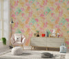 White Leaf Branches Wallpaper, Colorful Background Mural, Oversized Custom Size Wall Art, Non - Woven, Non - Adhesive, Modern Wall Paper, Removable - Adawall Wallpaper - Registered Trade Accounts Only, Wallpaper Wholesale Account - W77572 - Adawall Wholesale - Wallpaper Wholesaler
