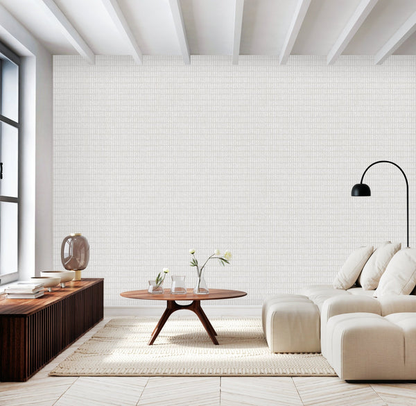 White Muse Grid Texture Wallpaper, Textured Wallpaper, Modern & Minimalist Wall Covering, Modern Look Neutral Colors Glittering Wall Decor - Adawall Wallpaper -Registered Trade Accounts Only, Wallpaper Wholesale Account - 25102-1 - Adawall Wholesale - Wallpaper Wholesaler