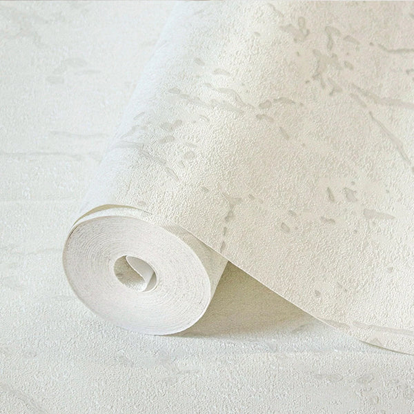 White Plain Abstract Embossed Wallpaper, Rich Textured Mdern Shimmering Accent Wall Decor - Walloro High End Wallcoverings & More
