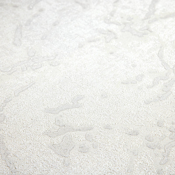 White Plain Abstract Embossed Wallpaper, Rich Textured Mdern Shimmering Accent Wall Decor - Walloro High End Wallcoverings & More