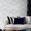 White Washed Distressed Wallpaper, Rich Damask Textured Wallcovering, Large 114 sq ft Roll, Washable, Rusted Effect, Abstract Wallpaper - Adawall Wallpaper - Registered Trade Accounts Only, Wallpaper Wholesale Account - 4713-1 - Adawall Wholesale - Wallpaper Wholesaler