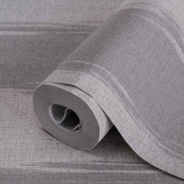 Wide Striped Wallpaper, Rich Textured Wallcovering, Traditional, Gray, Extra Large 114 sq ft Roll, Washable Wall Paper, Home Wall Decor - Adawall Wallpaper - Registered Trade Accounts Only, Wallpaper Wholesale Account - 4709-4 - Adawall Wholesale - Wallpaper Wholesaler