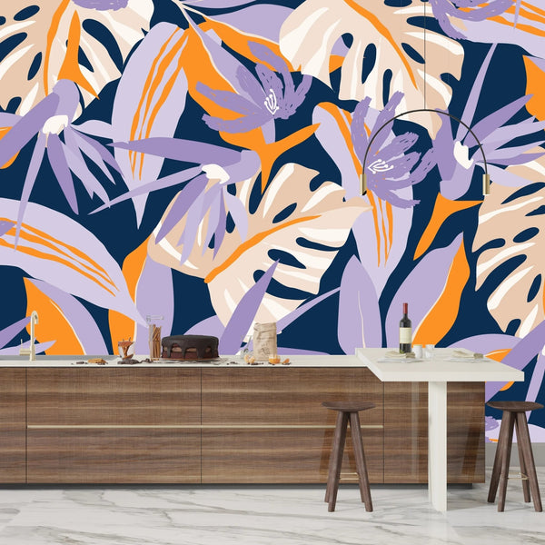 Wild Bright Tropical Wallpaper, Seamless Pattern Mural, Oversized Custom Size Wall Art, Non - Woven, Non - Adhesive, Modern Wall Paper, Removable - Adawall Wallpaper - Registered Trade Accounts Only, Wallpaper Wholesale Account - W77960 - Adawall Wholesale - Wallpaper Wholesaler