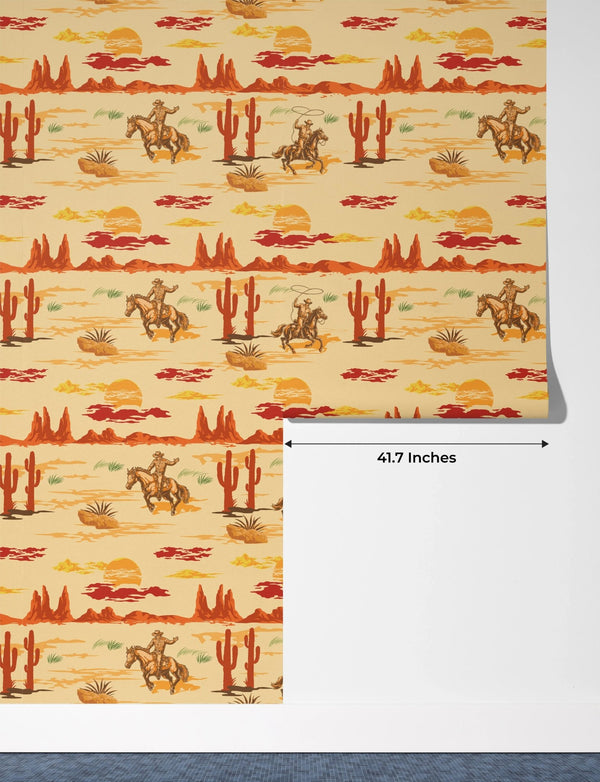 Wild West Wallpaper, Colorful Seamless Pattern Mural, Oversized Custom Size Wall Art, Non - Woven, Non - Adhesive, Modern Wall Paper, Removable - Adawall Wallpaper - Registered Trade Accounts Only, Wallpaper Wholesale Account - W77549 - Adawall Wholesale - Wallpaper Wholesaler