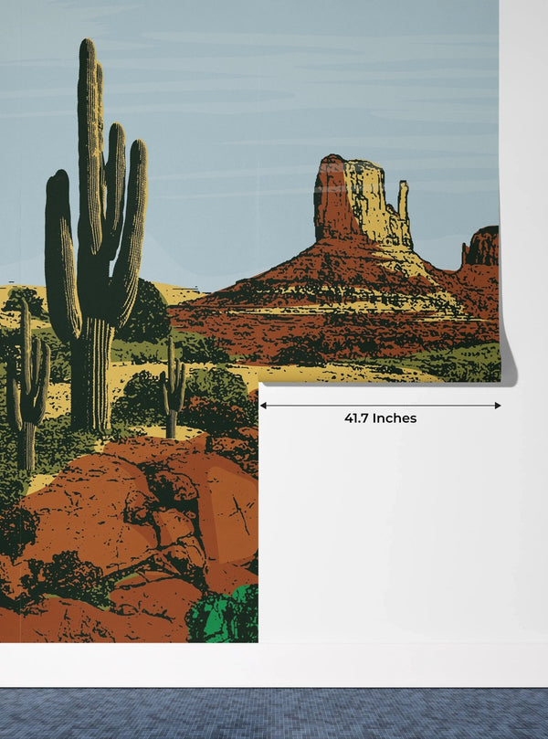 Wild West Wallpaper, Desert Landscape Mural, Oversized Custom Size Wall Art, Non - Woven, Non - Adhesive, Modern Wall Paper, Removable - Adawall Wallpaper - Registered Trade Accounts Only, Wallpaper Wholesale Account - W77892 - Adawall Wholesale - Wallpaper Wholesaler