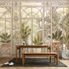 Windows Trees Wallpaper, Light Beige Nature Scenic View Wall Mural, Tropical, Custom Size Wall Art, Non - Woven, Non - Adhesive, Removable, Durable, Large - Adawall Wallpaper - Registered Trade Accounts Only, Wallpaper Wholesale Account - SE305-2 - Adawall Wholesale - Wallpaper Wholesaler